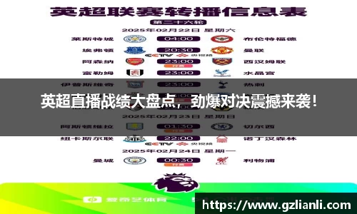 英超直播战绩大盘点，劲爆对决震撼来袭！